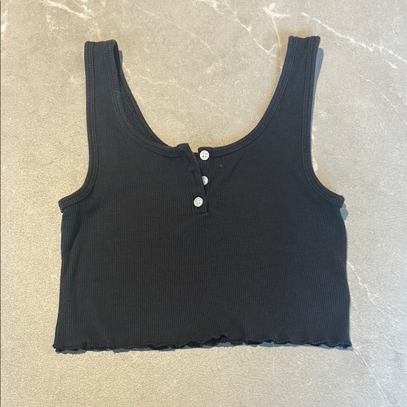 American Eagle Outfitters Tops - American Eagle Outfitters Navy Sleeveless Crop Tank Top